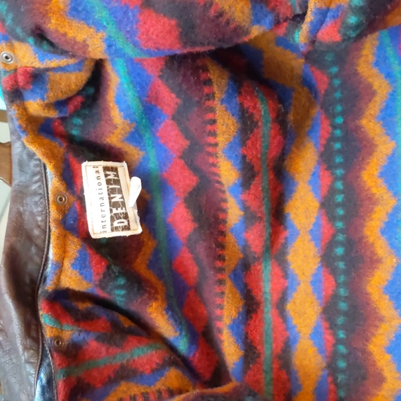Vintage International Denim Jacket Men's XL Removable Vest 90s Southwest Aztec - Picture 14 of 16